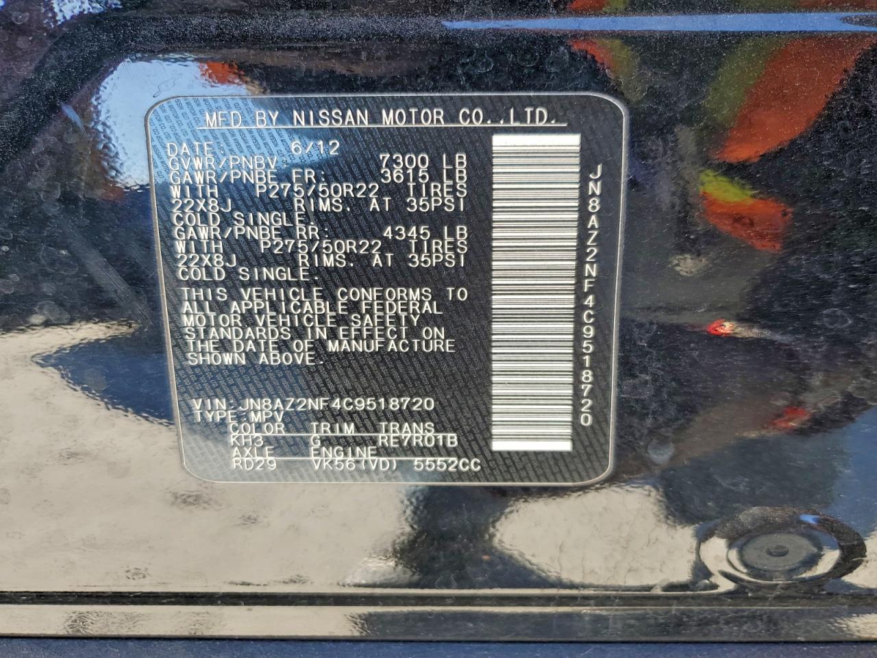 2012 INFINITI QX56 photo 13