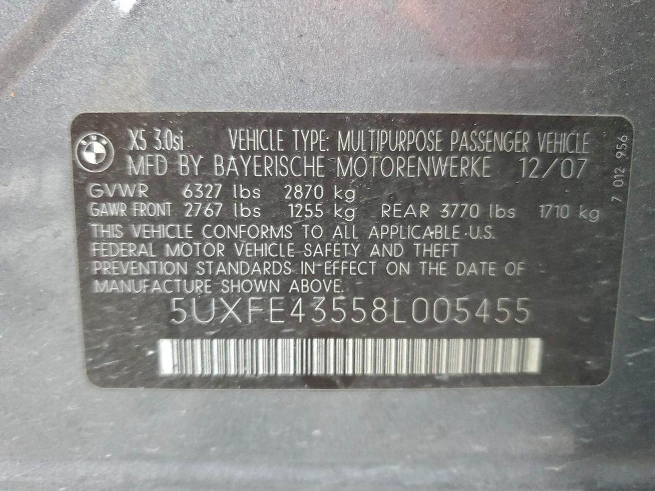 2008 BMW X5 3.0I photo 13