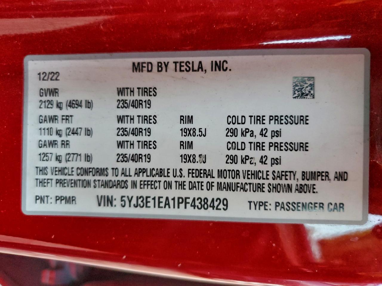 2023 TESLA MODEL 3 photo 12