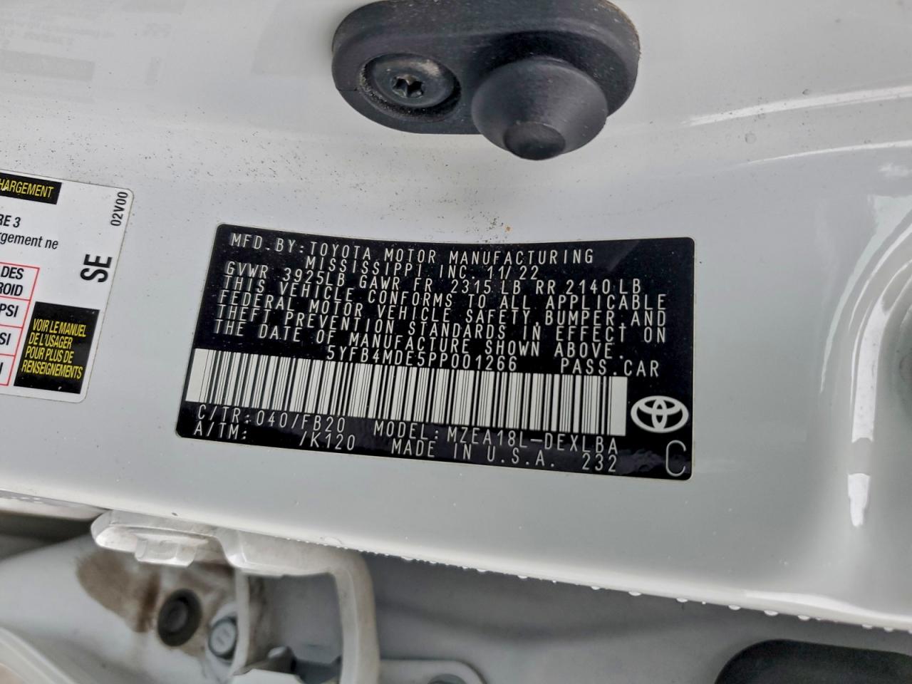 2023 TOYOTA COROLLA LE photo 13