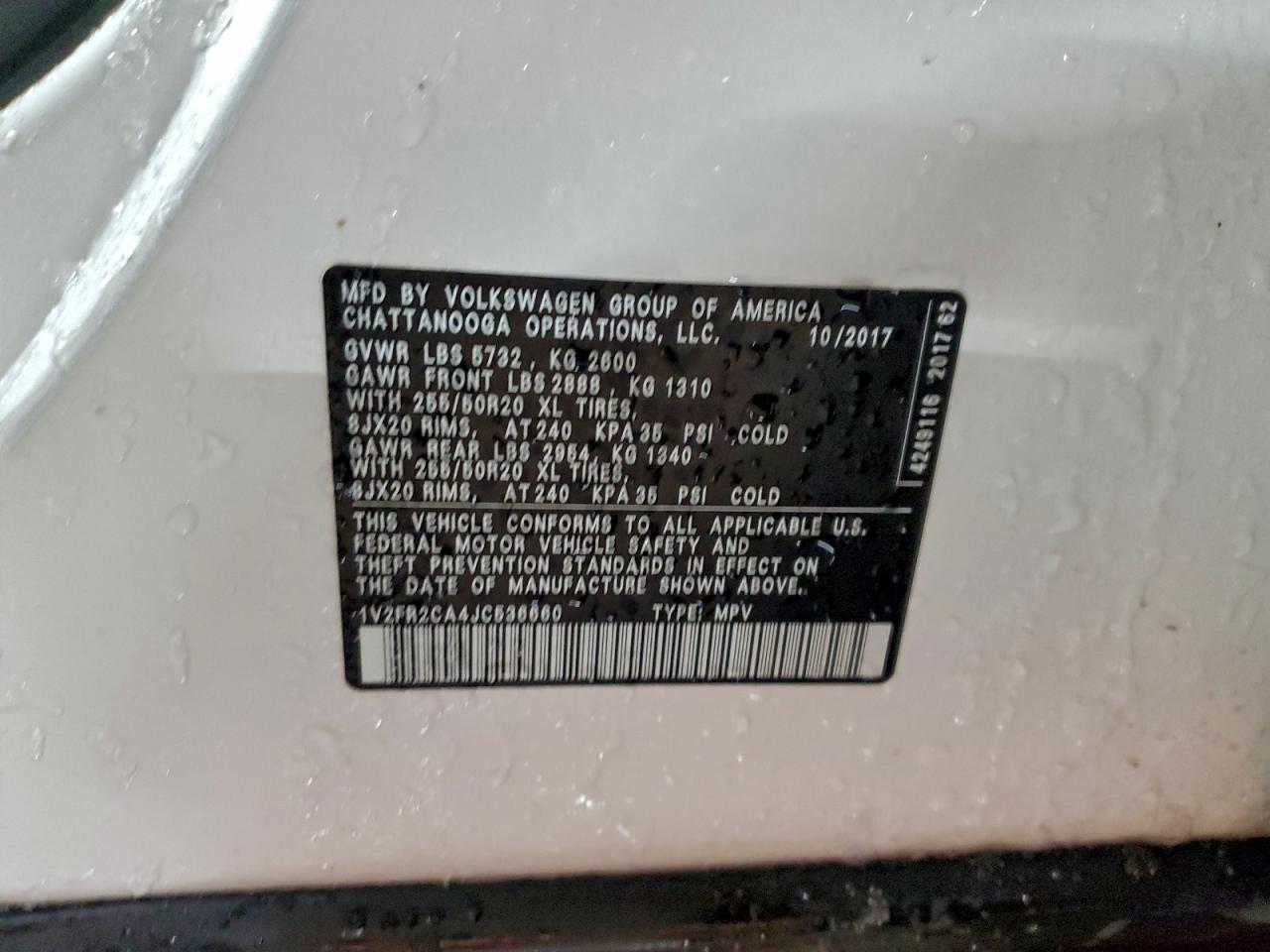 2018 VOLKSWAGEN ATLAS SE photo 13
