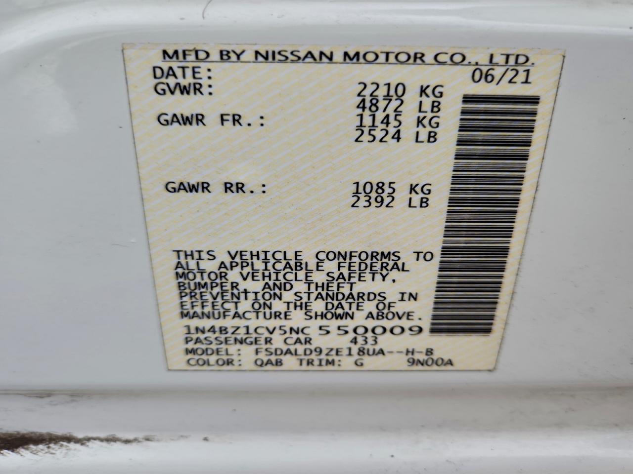 2022 NISSAN LEAF SV PLUS photo 12