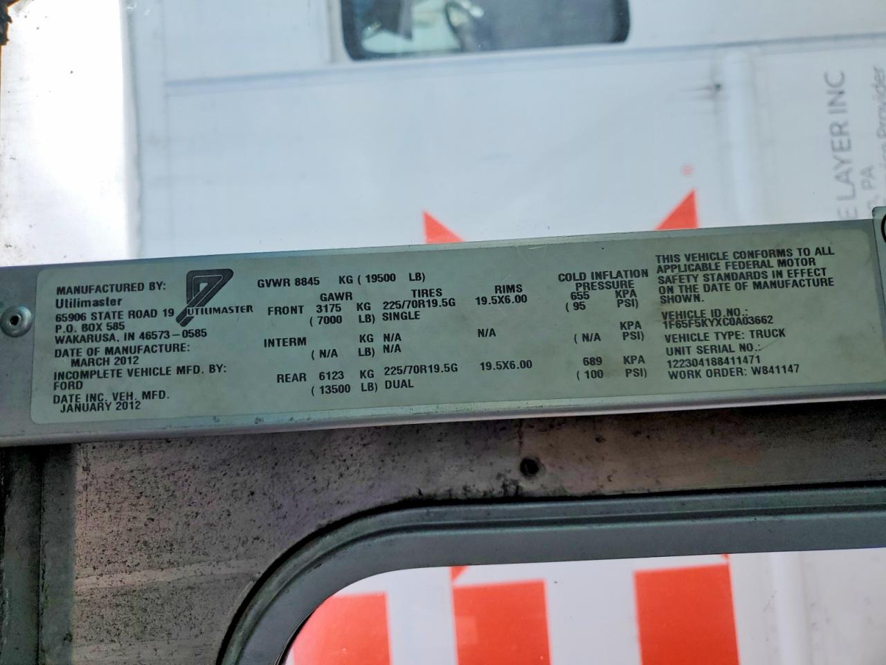 2012 FORD F59 DELIVERY TRUCK photo 13