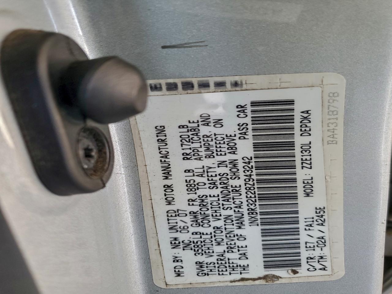2008 TOYOTA COROLLA CE photo 12