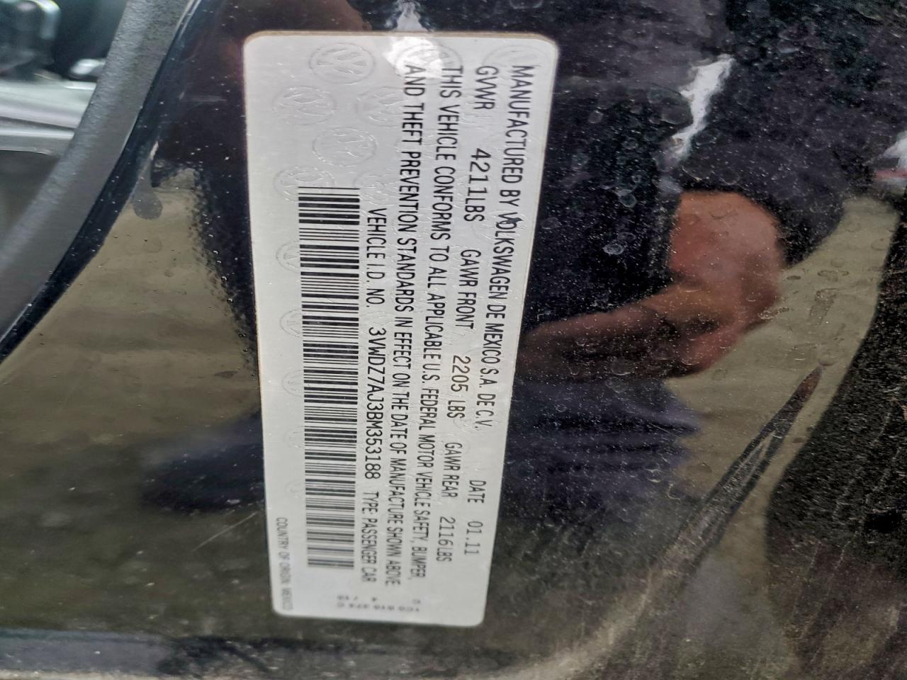 2011 VOLKSWAGEN JETTA SE photo 12