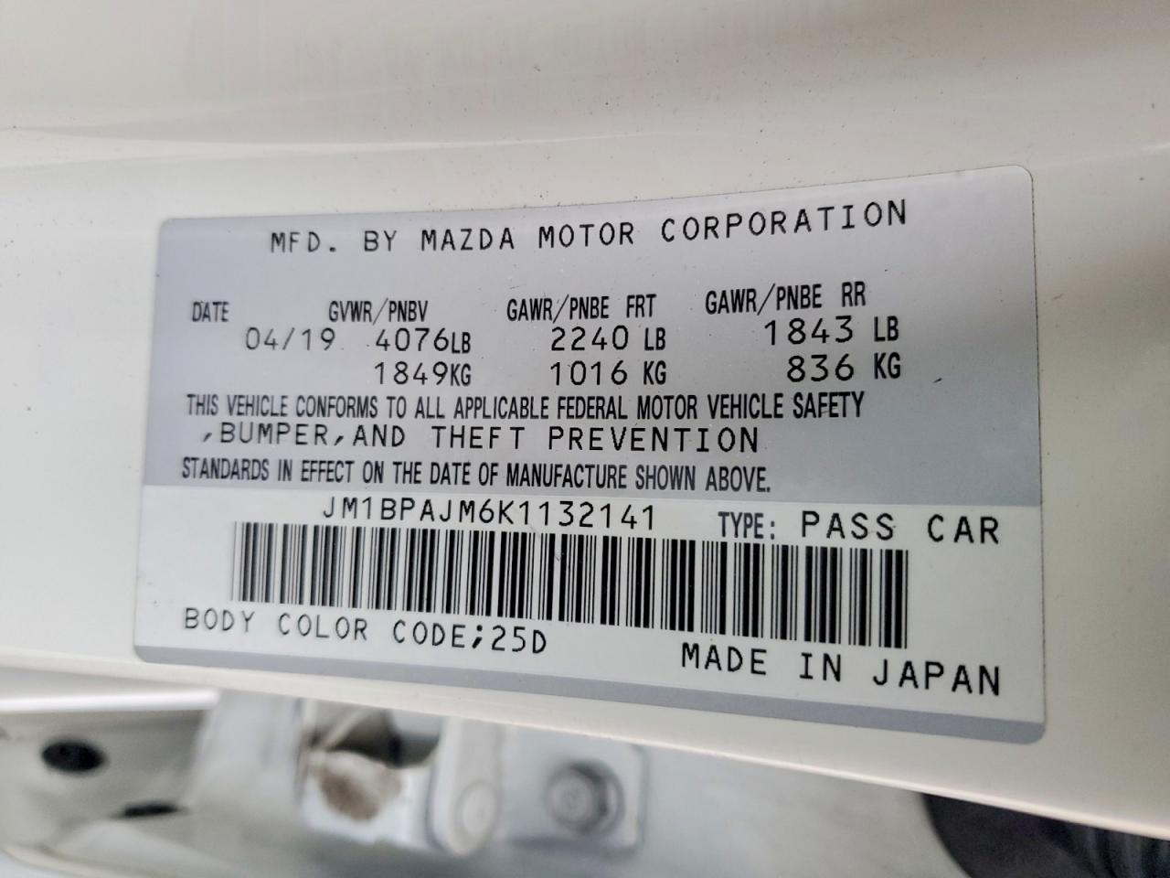 2019 MAZDA 3 photo 12