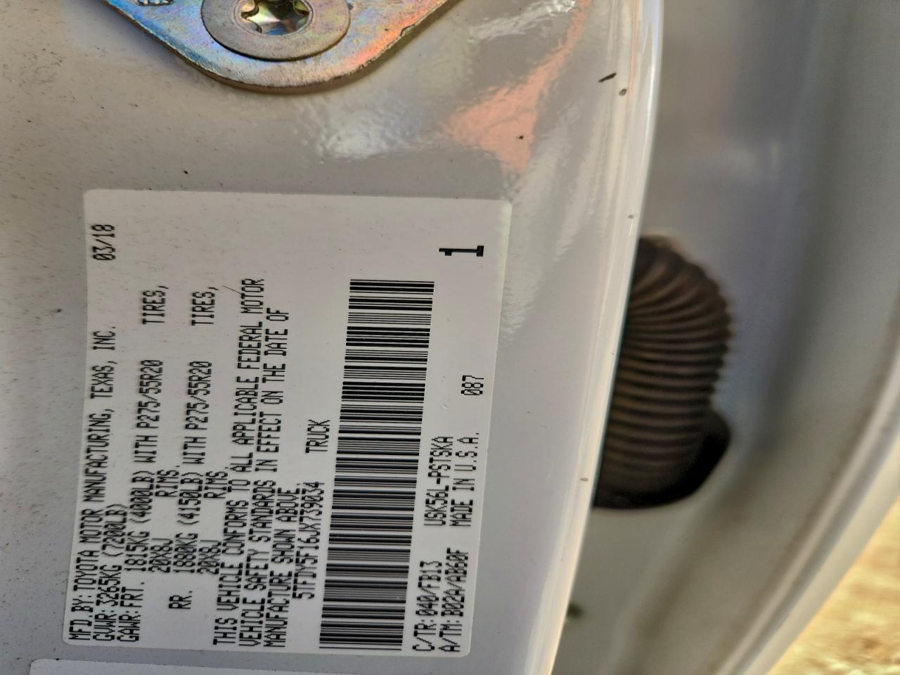 2018 TOYOTA TUNDRA CREWMAX SR5 photo 12
