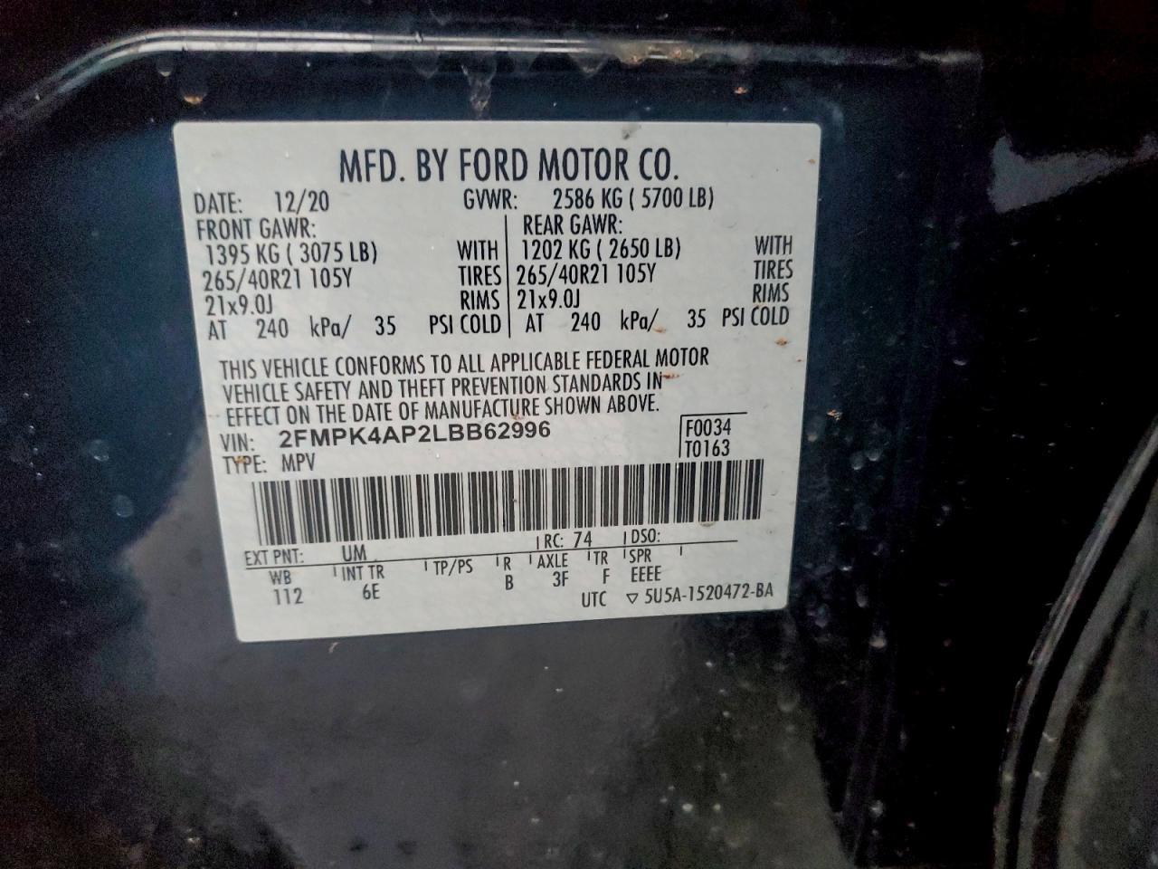 2020 FORD EDGE ST photo 13