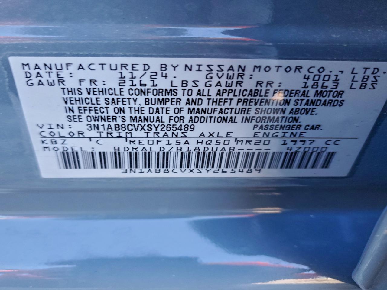 2025 NISSAN SENTRA SV photo 12