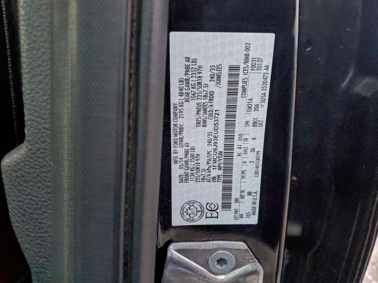 2014 FORD ESCAPE TITANIUM photo 13
