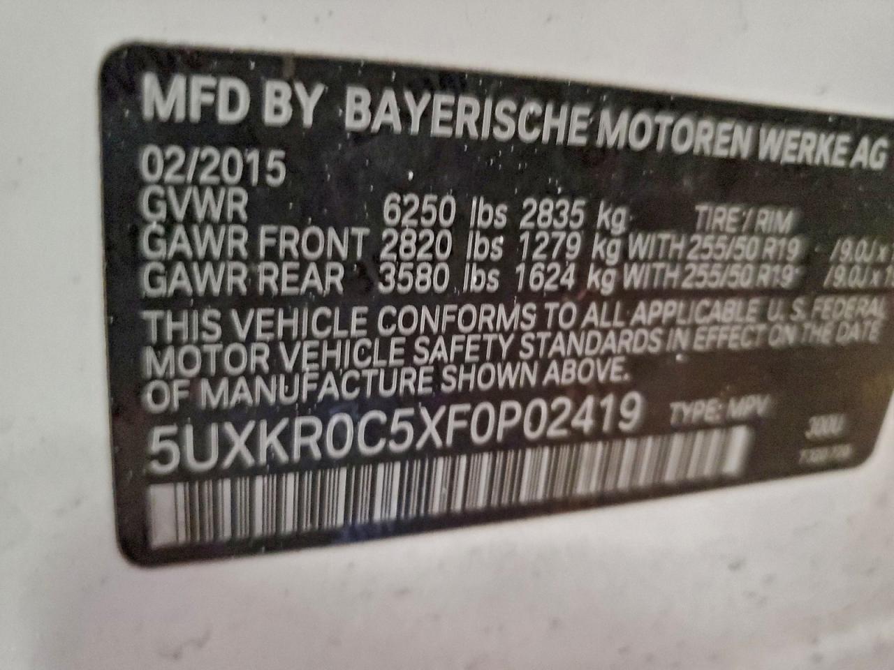 2015 BMW X5 XDRIVE35I photo 14