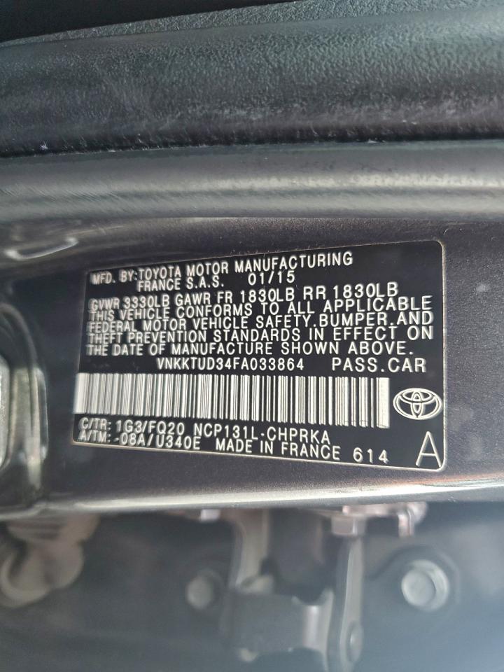 2015 TOYOTA YARIS photo 12