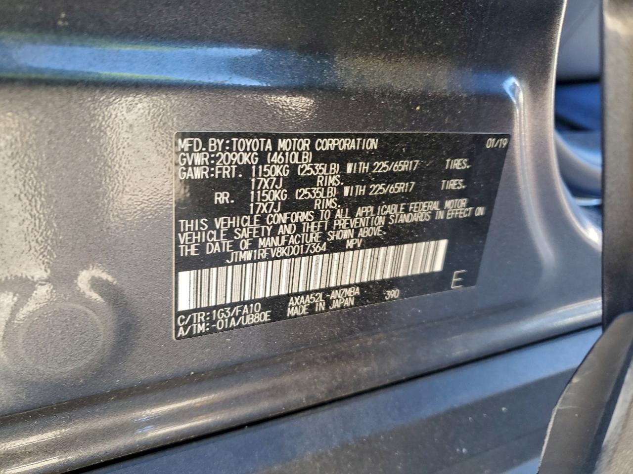 2019 TOYOTA RAV4 XLE photo 13