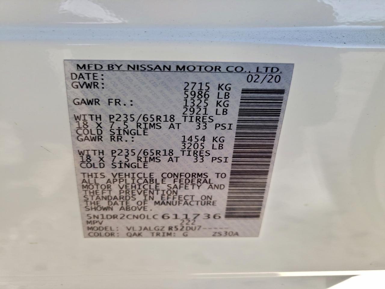2020 NISSAN PATHFINDER SL photo 13