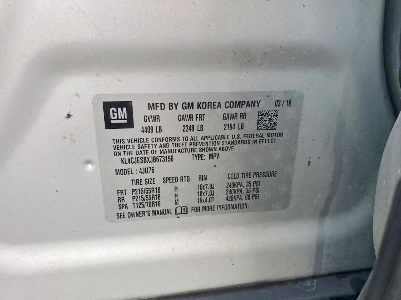 2018 BUICK ENCORE PREFERRED photo 12