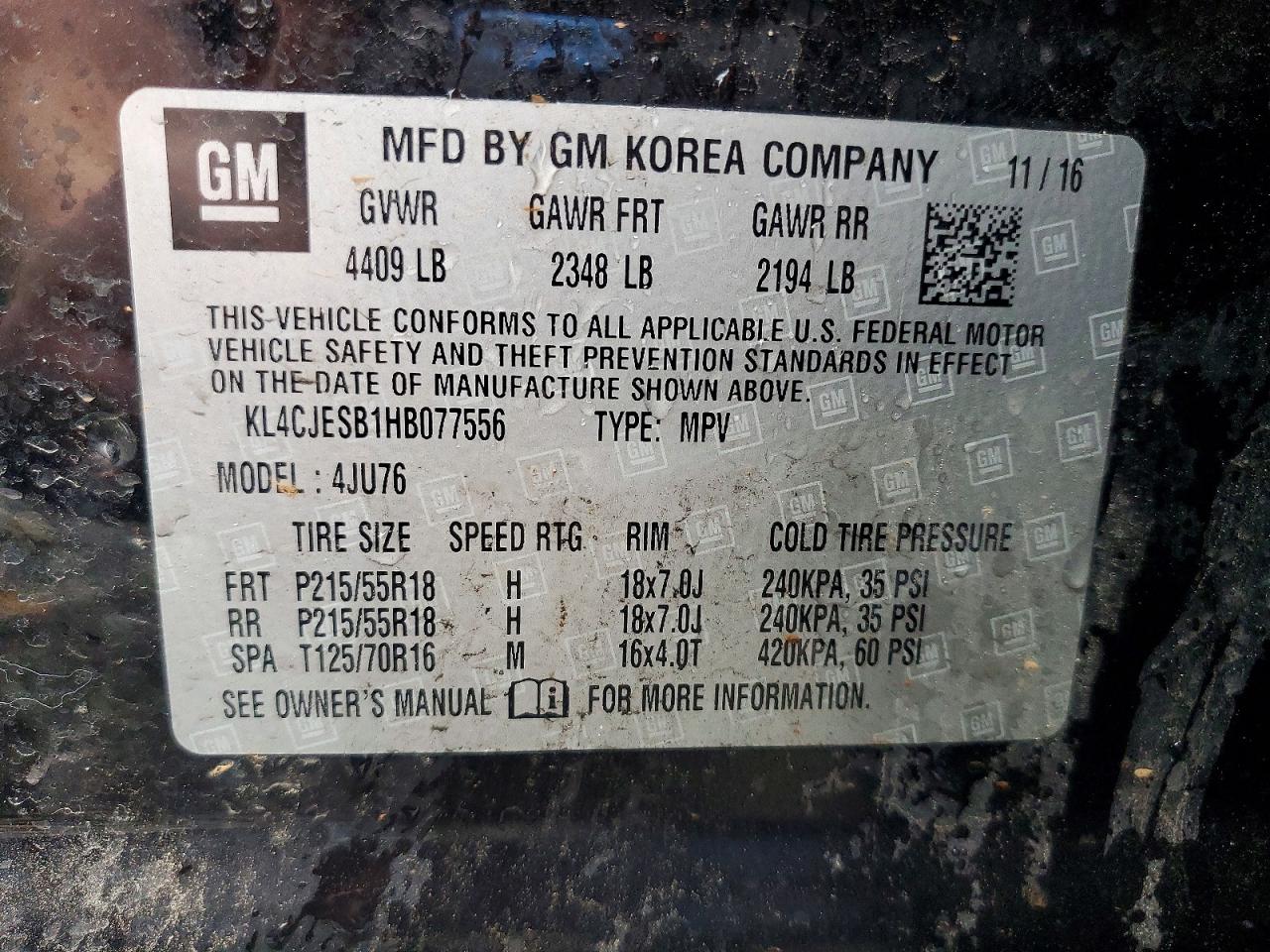 2017 BUICK ENCORE PREFERRED photo 13