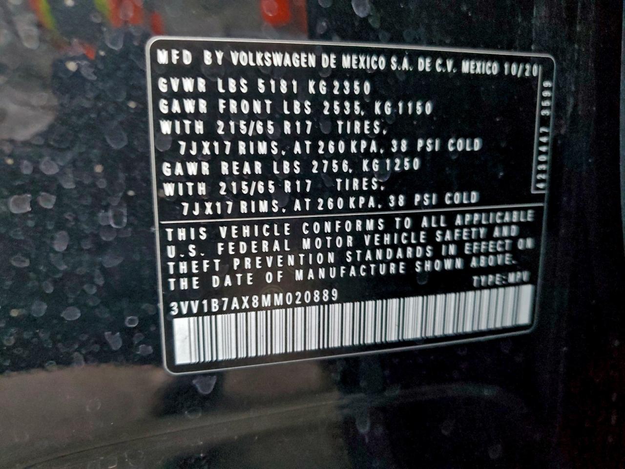 2021 VOLKSWAGEN TIGUAN S photo 12