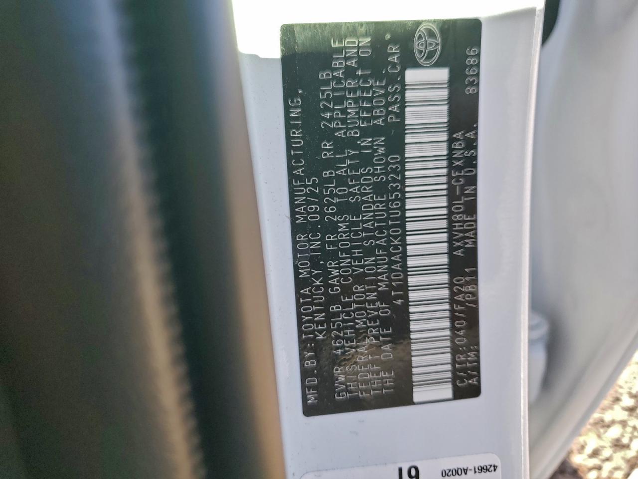 2026 TOYOTA CAMRY XSE photo 12