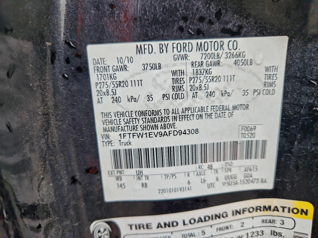 2010 FORD F150 SUPERCREW photo 12