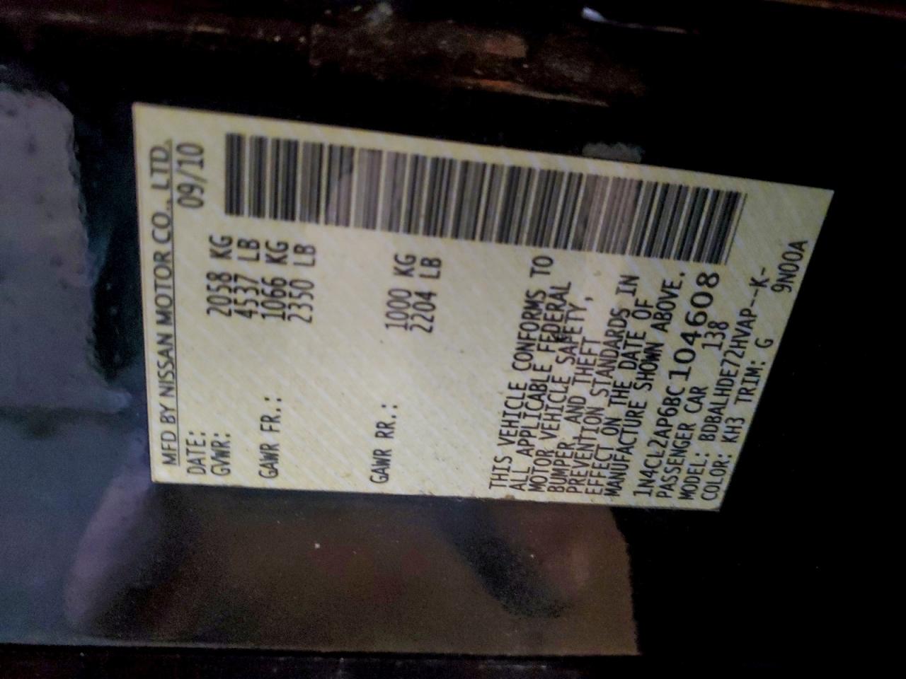 2011 NISSAN ALTIMA HYBRID photo 13