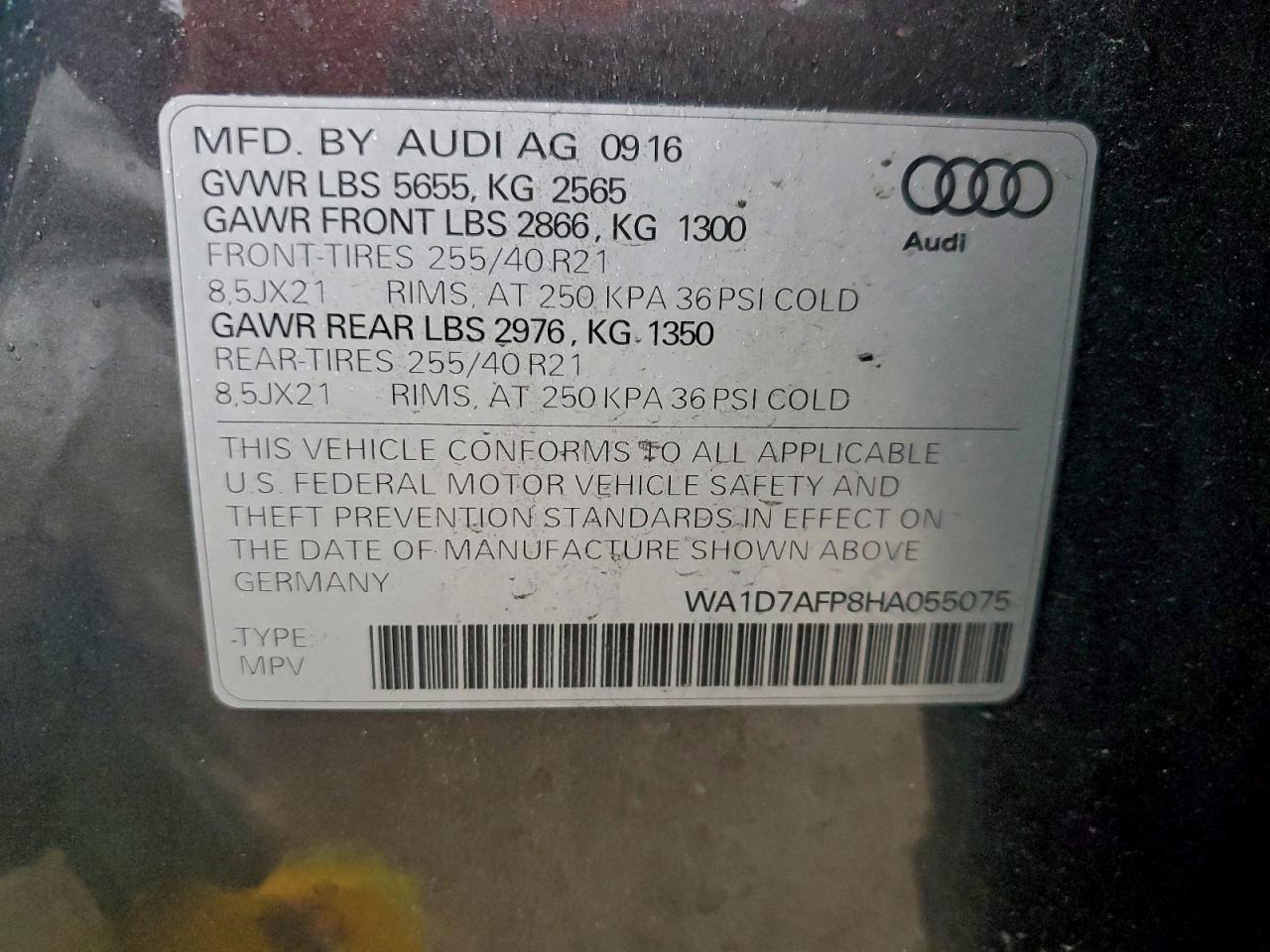 2017 AUDI Q5 PREMIUM PLUS S-LINE photo 13