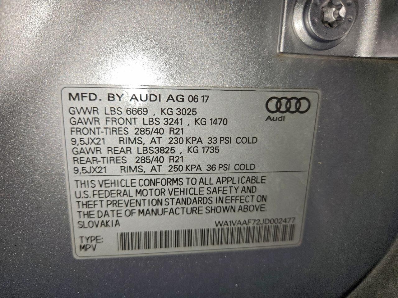 2018 AUDI Q7 PRESTIGE photo 14