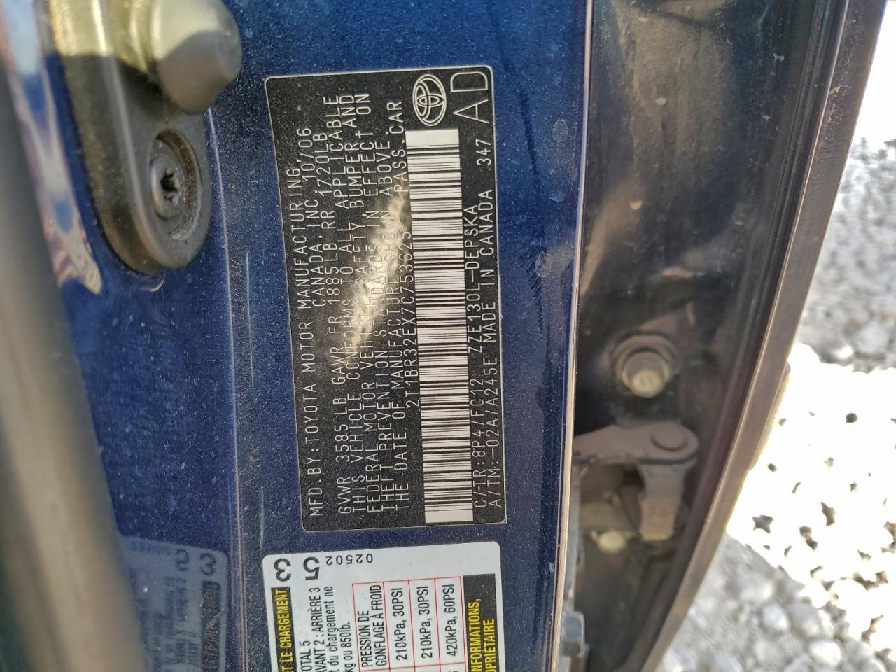 2007 TOYOTA COROLLA CE photo 12