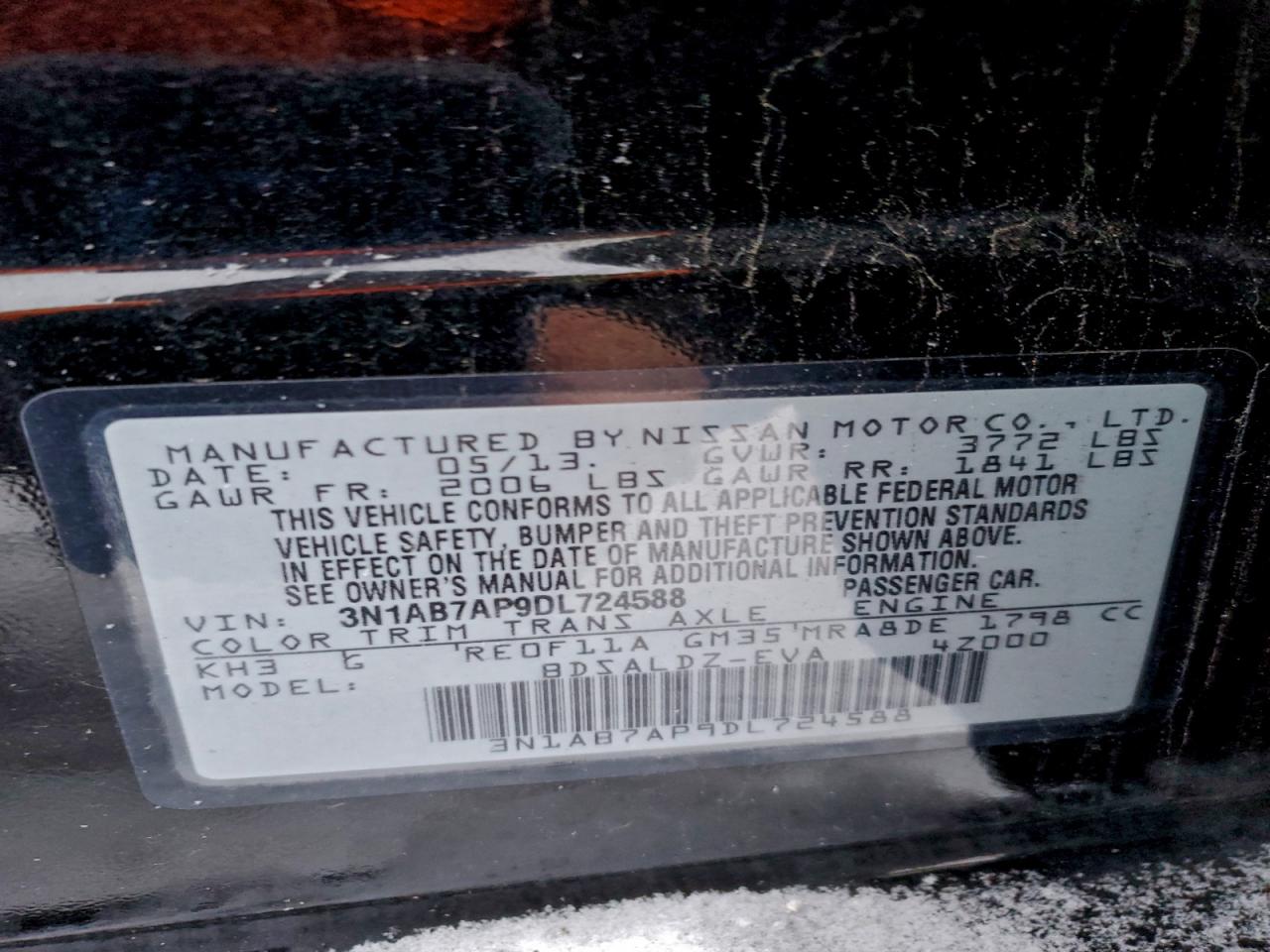 2013 NISSAN SENTRA S photo 12