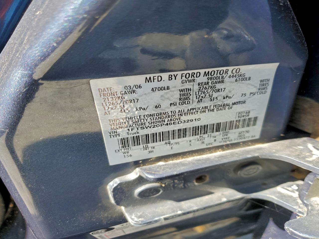 2006 FORD F250 SUPER DUTY photo 12