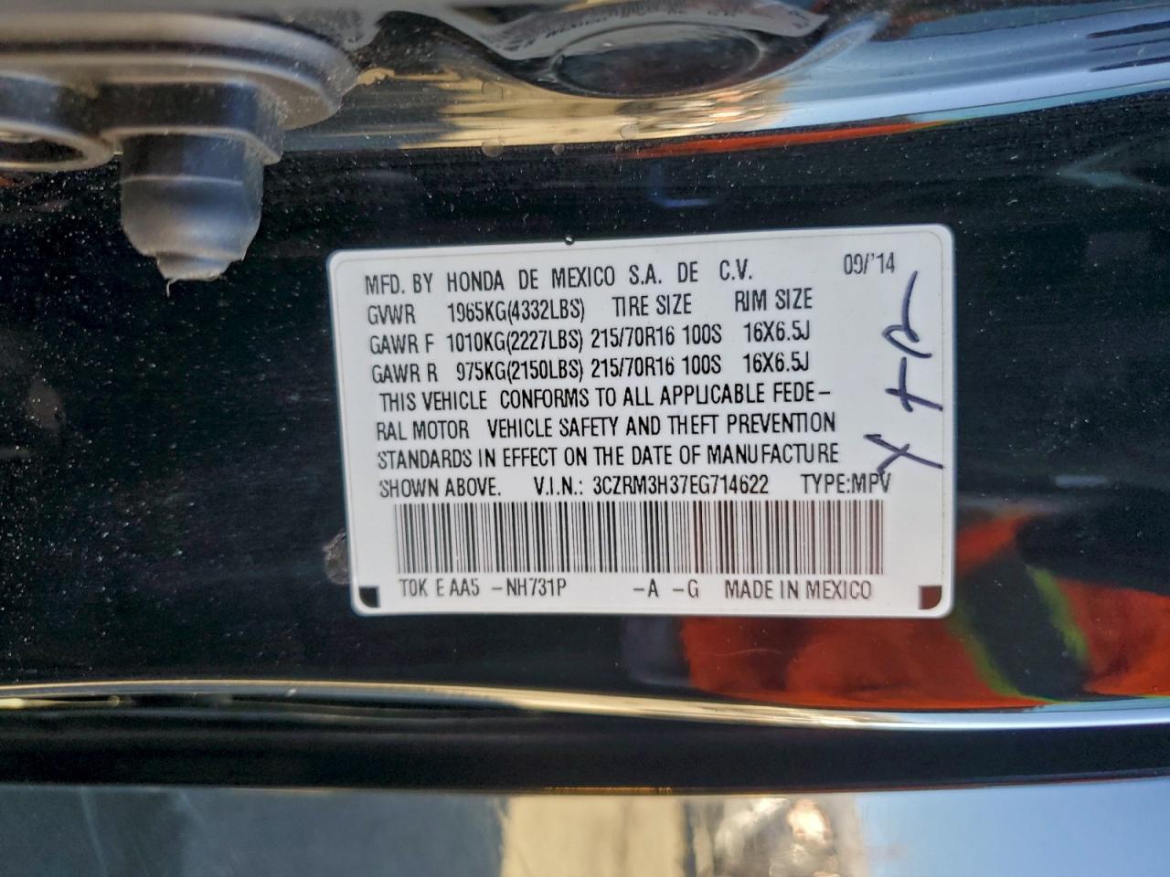 2014 HONDA CR-V LX photo 14