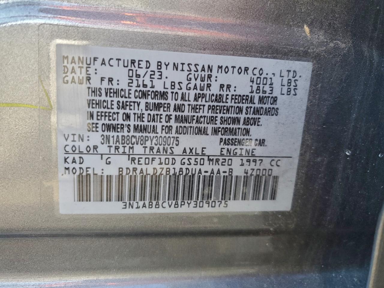2023 NISSAN SENTRA SV photo 12