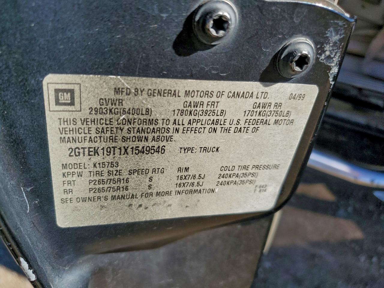 1999 GMC NEW SIERRA K1500 photo 12