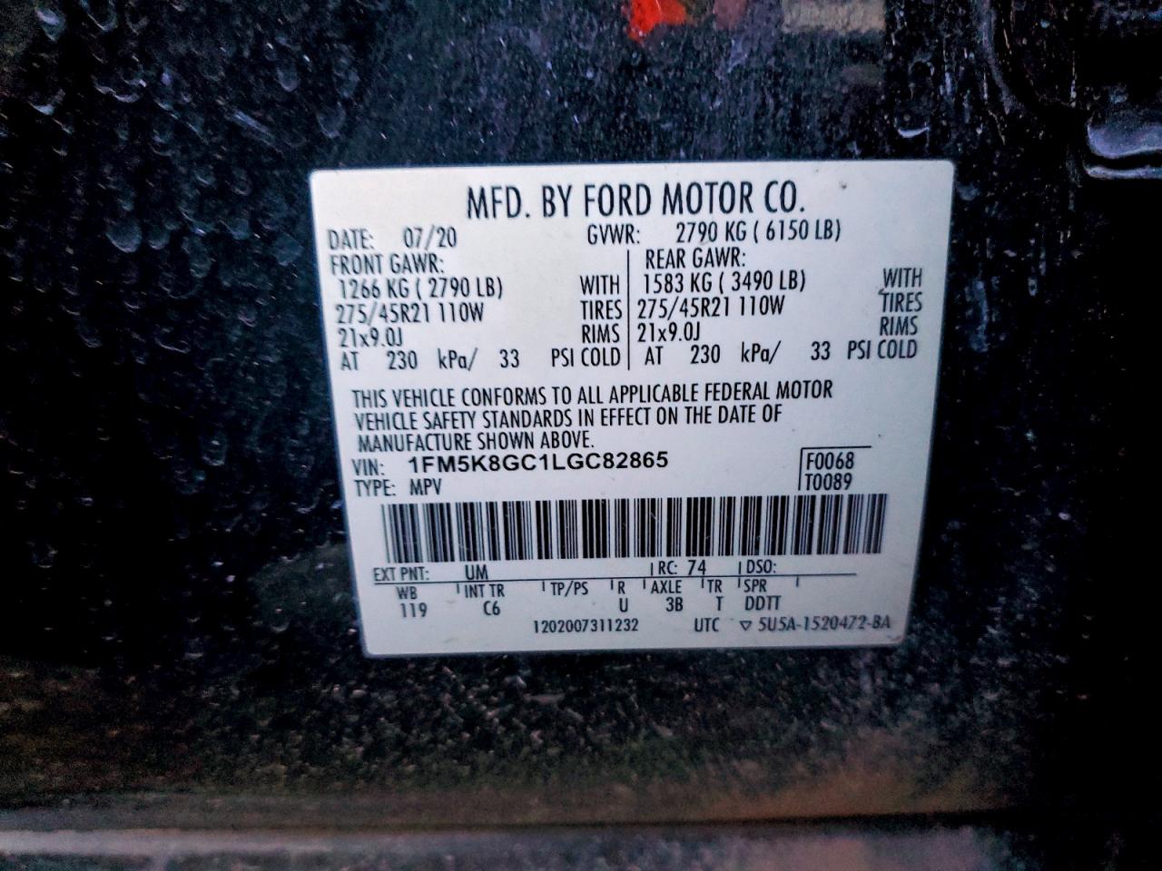 2020 FORD EXPLORER ST photo 13