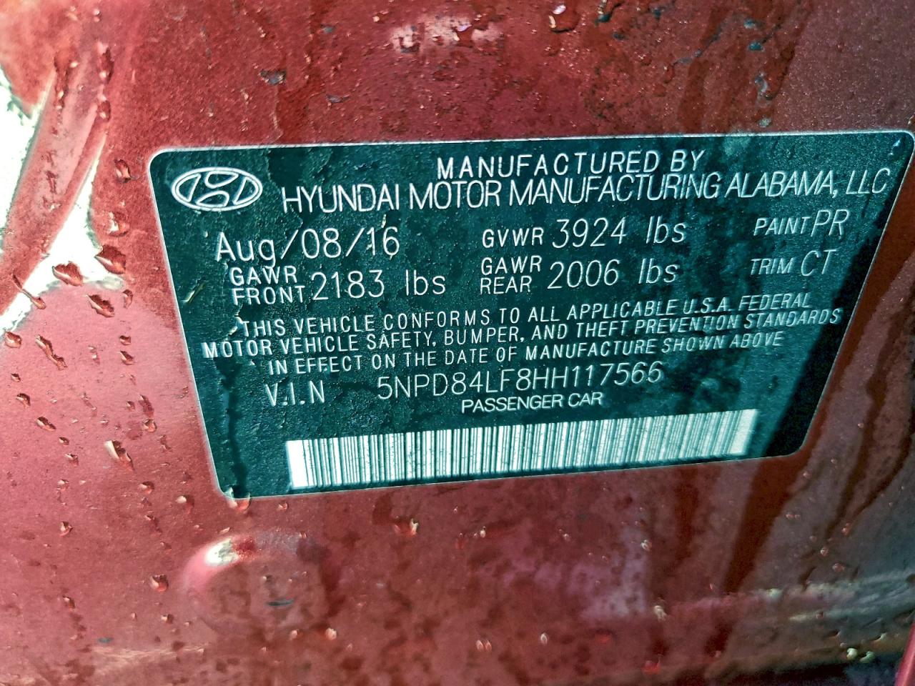 2017 HYUNDAI ELANTRA SE photo 12
