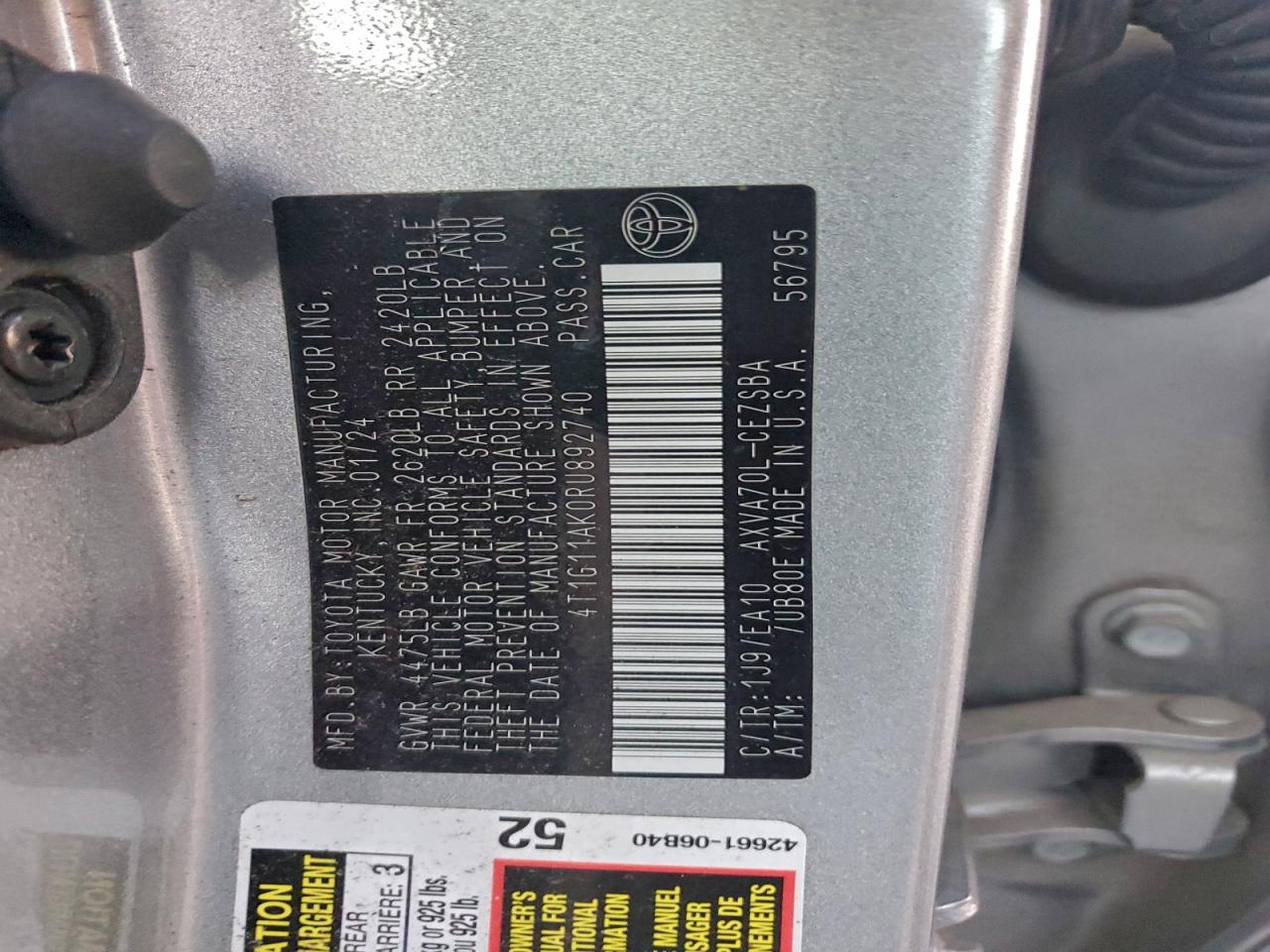 2024 TOYOTA CAMRY SE NIGHT SHADE photo 34