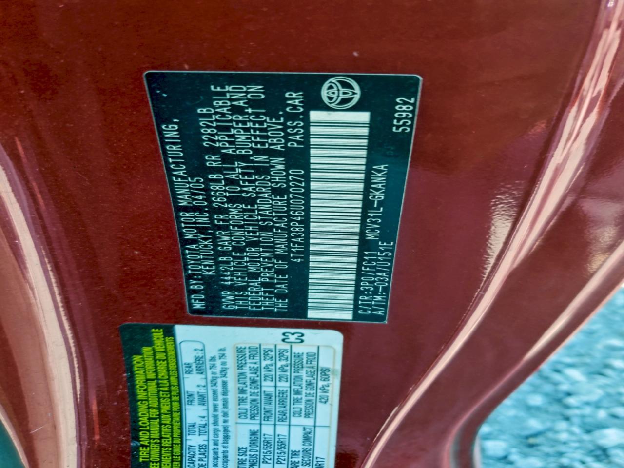 2006 TOYOTA CAMRY SOLARA SE photo 12