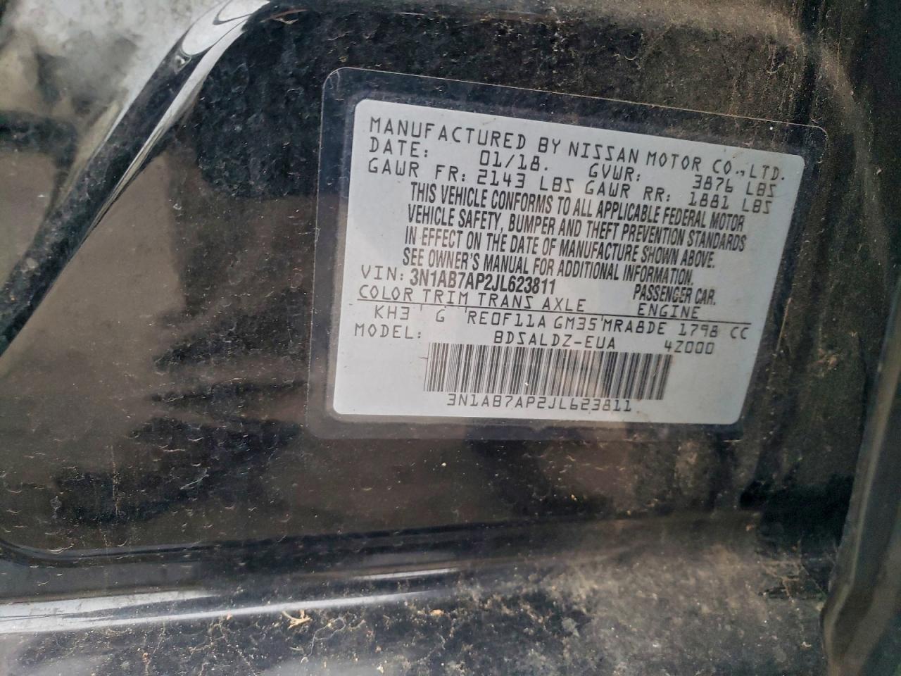 2018 NISSAN SENTRA S photo 12