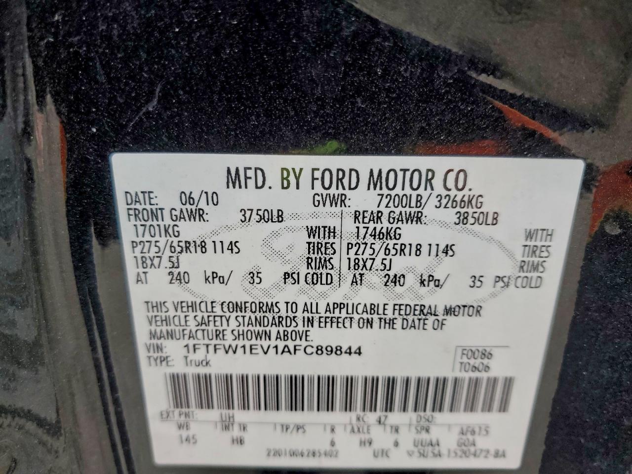 2010 FORD F150 SUPERCREW photo 12