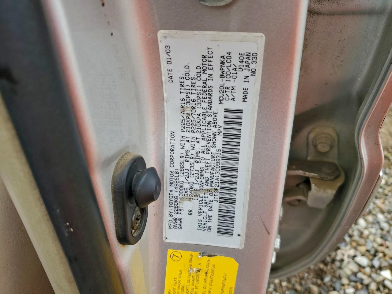 2003 TOYOTA HIGHLANDER LIMITED photo 13