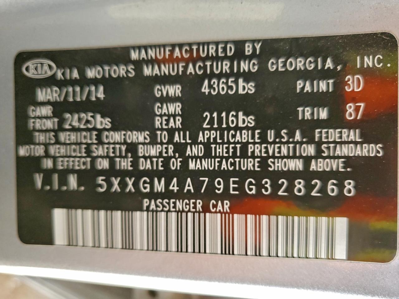 2014 KIA OPTIMA LX photo 12