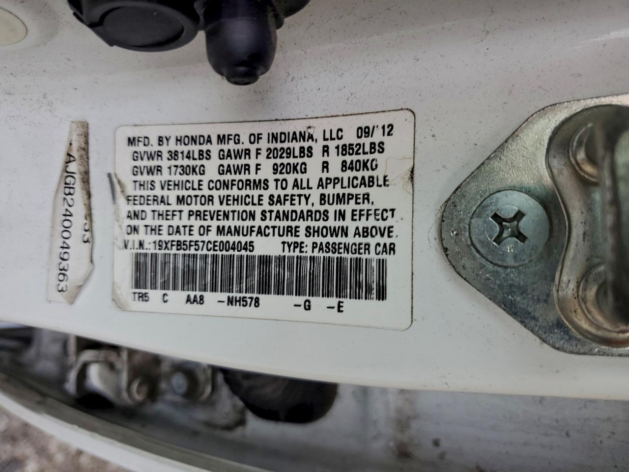 2012 HONDA CIVIC NATURAL GAS photo 12