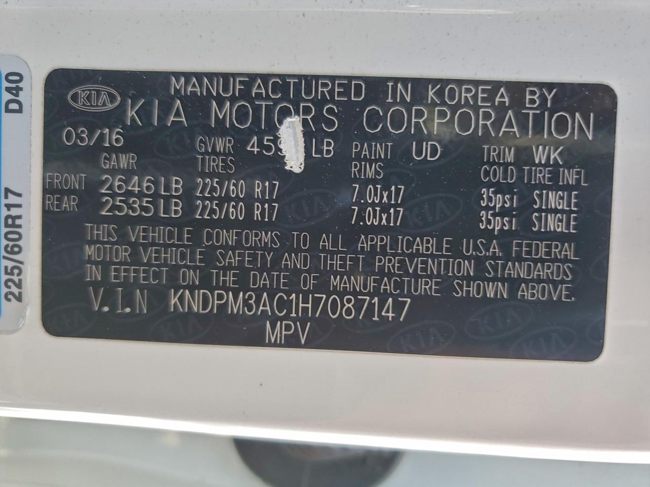 2017 KIA SPORTAGE LX photo 12
