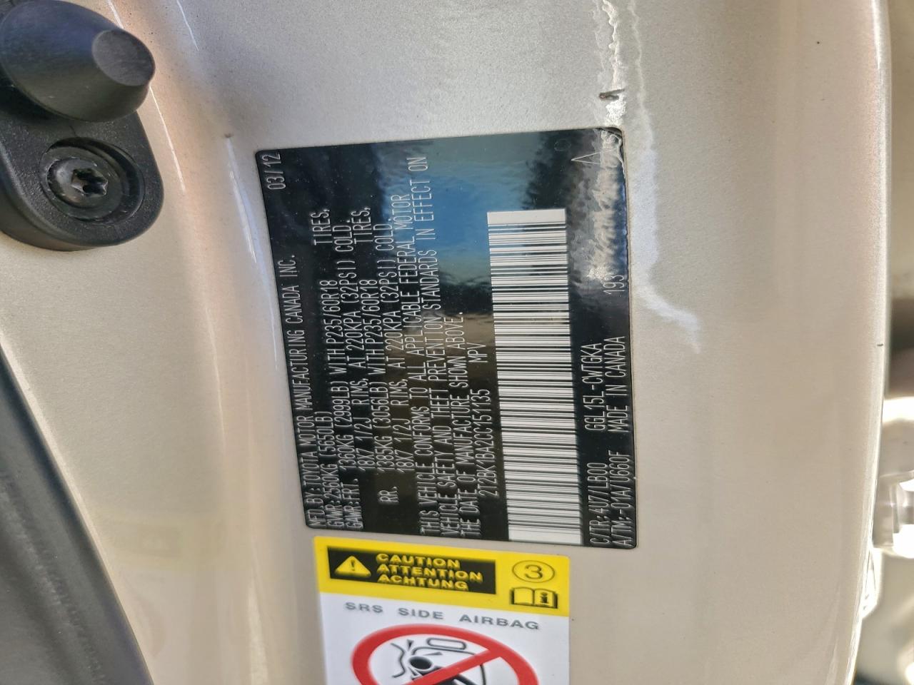 2012 LEXUS RX 350 photo 13