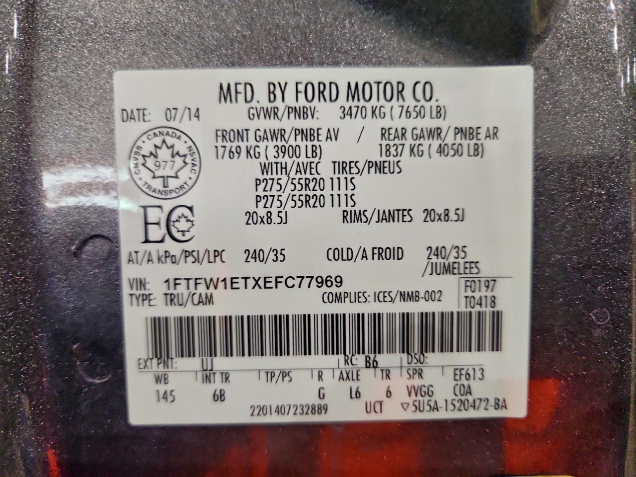 2014 FORD F150 SUPERCREW photo 12