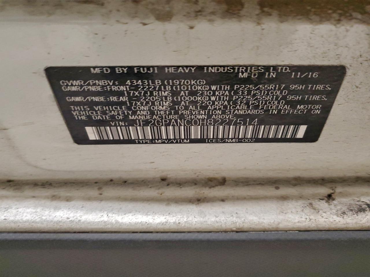 2017 SUBARU CROSSTREK LIMITED photo 12