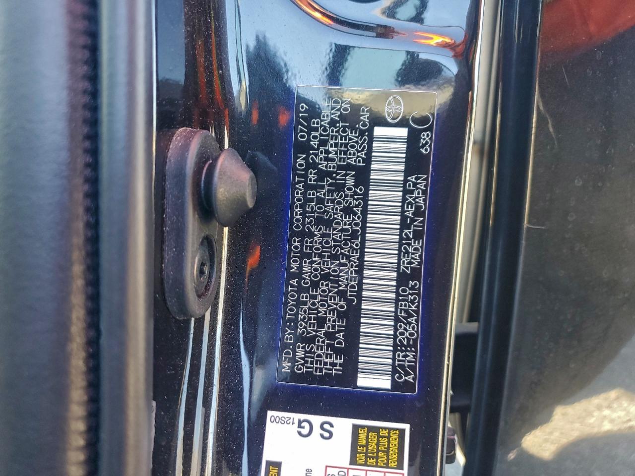 2020 TOYOTA COROLLA LE photo 34