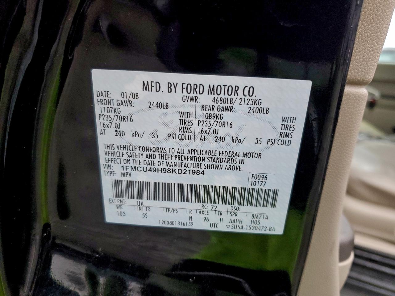 2008 FORD ESCAPE HEV photo 13