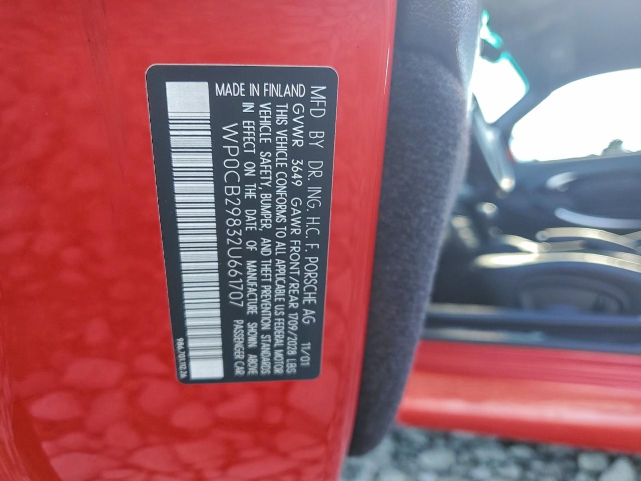 2002 PORSCHE BOXSTER S photo 12