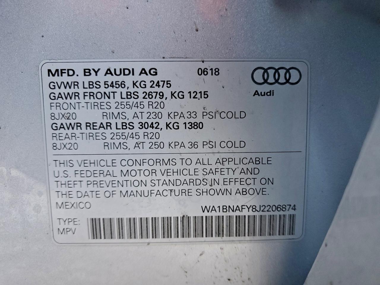 2018 AUDI Q5 PREMIUM PLUS photo 13