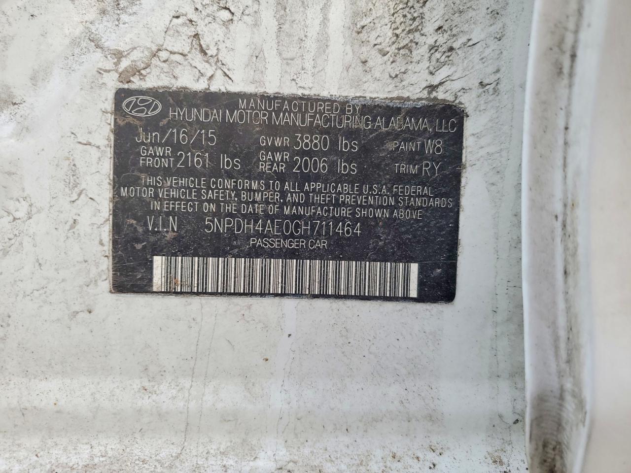 2016 HYUNDAI ELANTRA SE photo 12